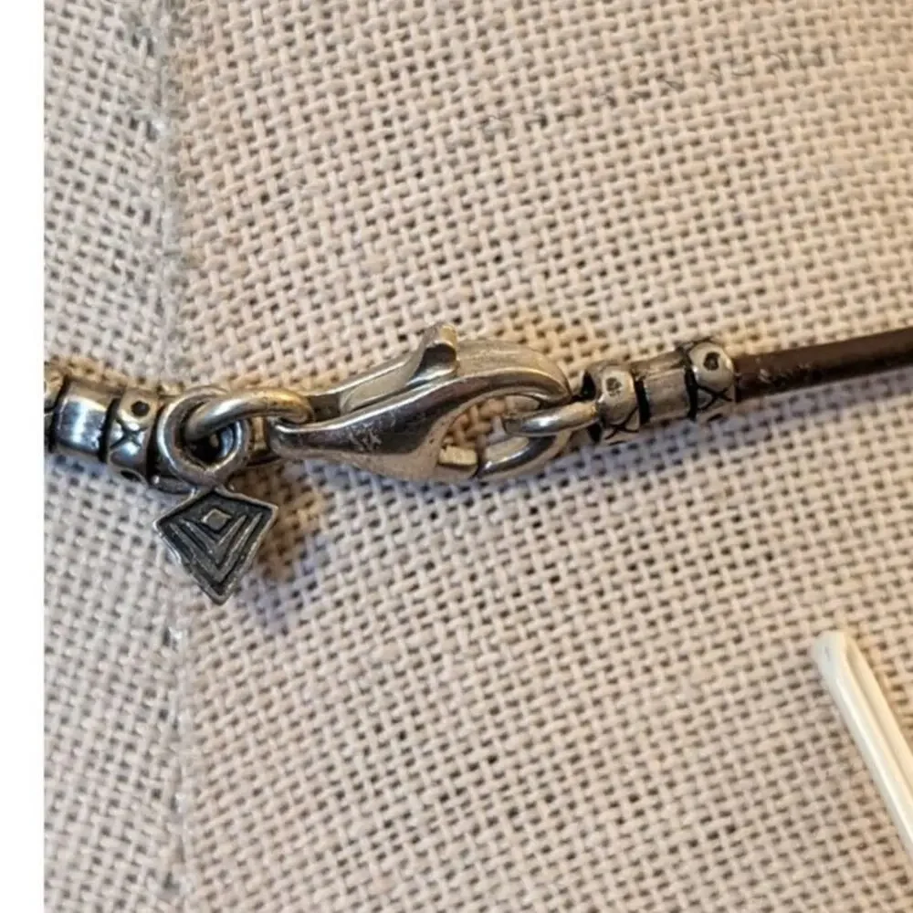 Silpada Israel 925 Sterling Silver Ball Leather Cord 30